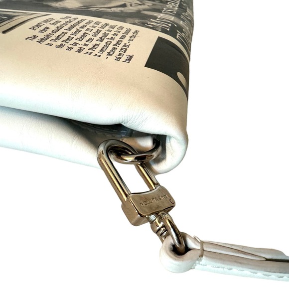 Louis Vuitton Newspaper Pouch Calfskin Leather Clutch Bag Virgil Abloh LV News - Picture 16 of 16